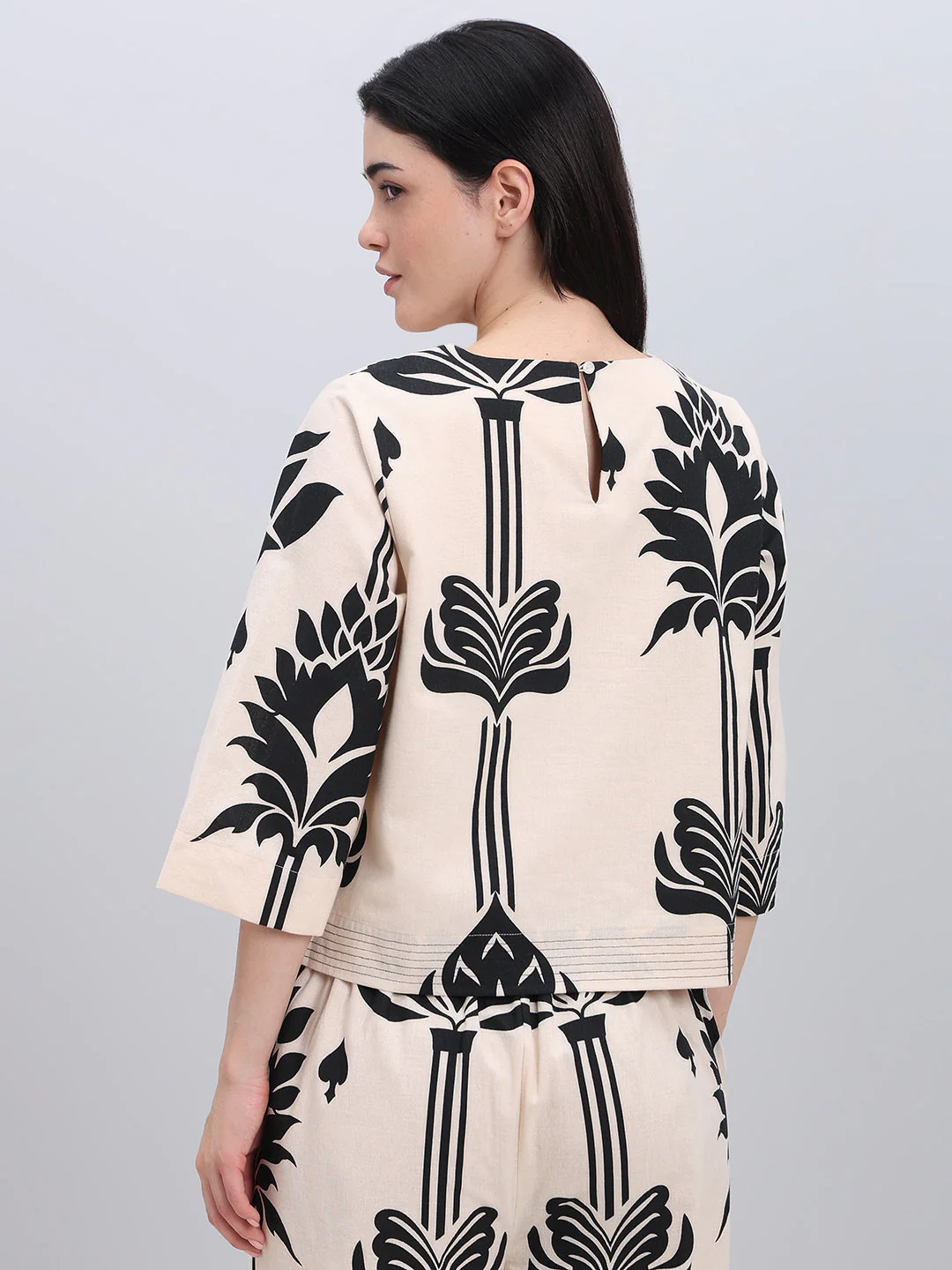 Ecru Printed Top - Image 4