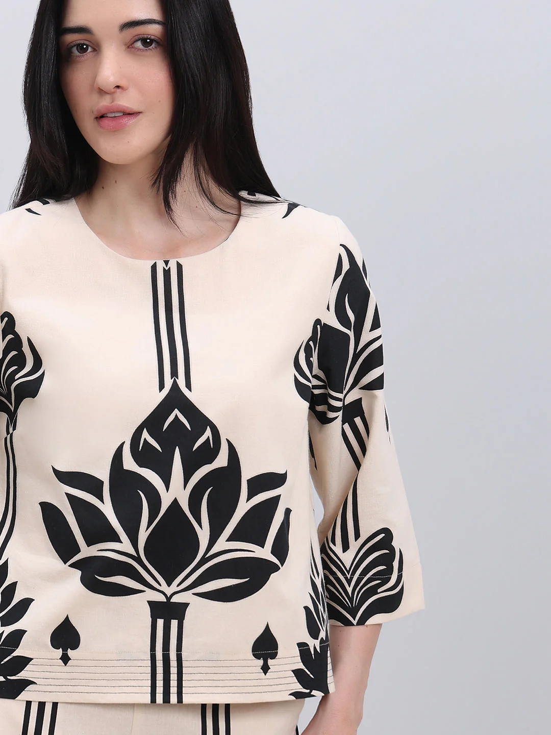 Ecru Printed Top - Image 6