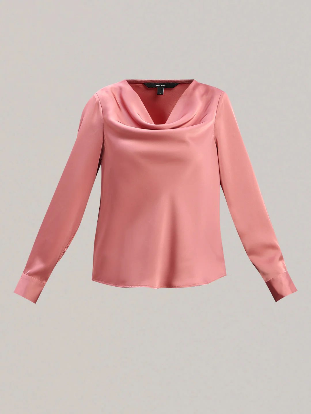Blush Pink Cowl Neck Top - Image 7