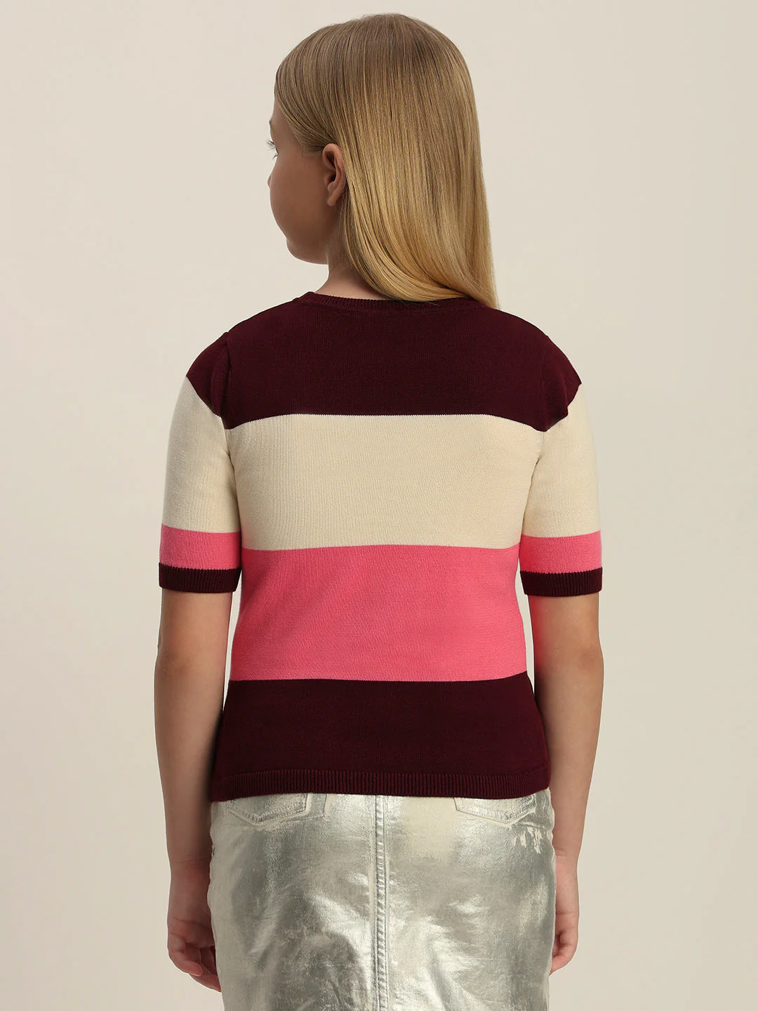 Girls Colourblocked Knit Top - Image 4
