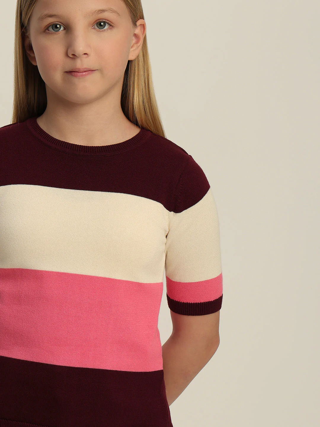 Girls Colourblocked Knit Top - Image 6