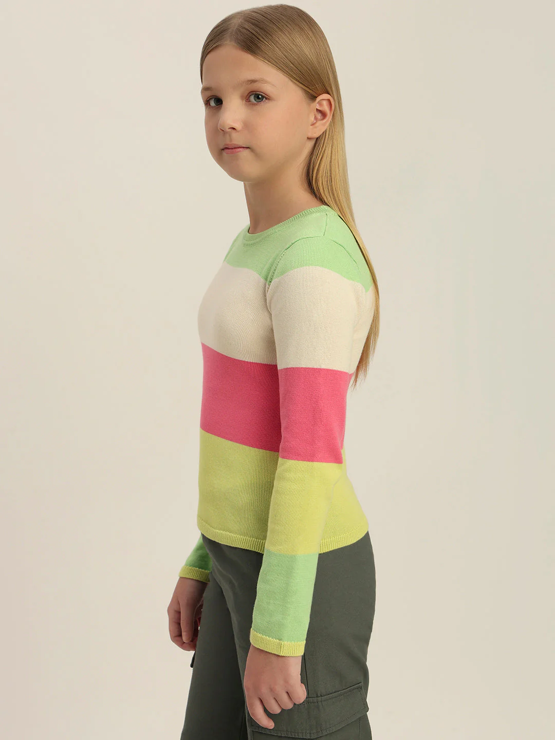 Girls Colourblocked Sweater - Image 3