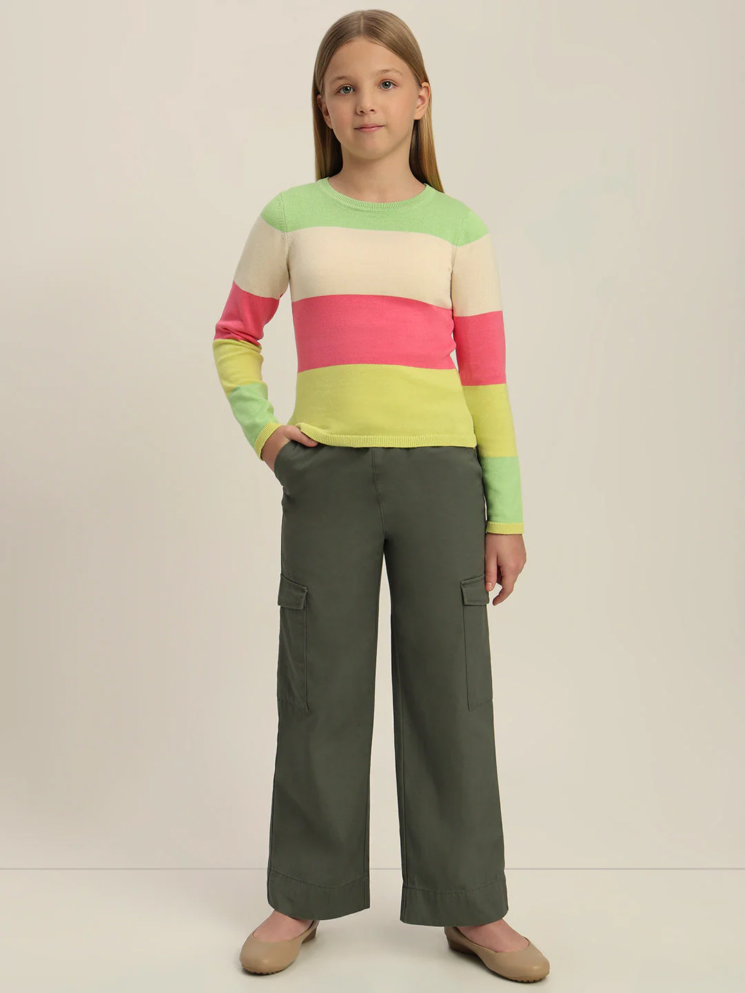 Girls Colourblocked Sweater - Image 5