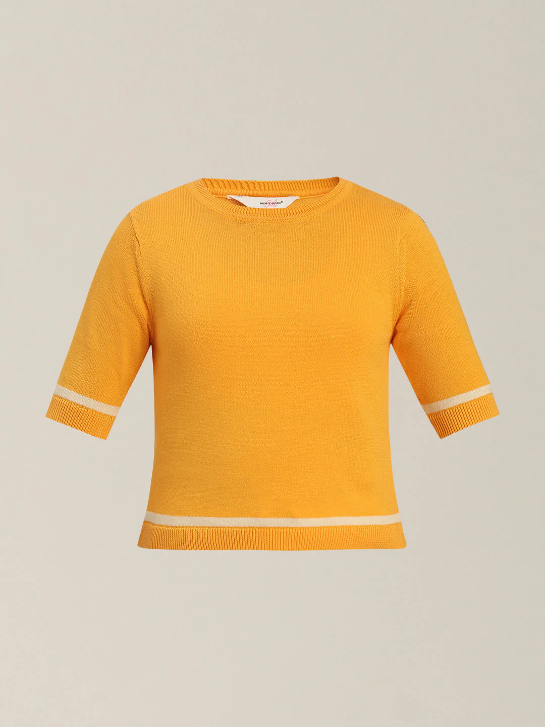 Girls Yellow Short Sleeves Knit Top - Image 7