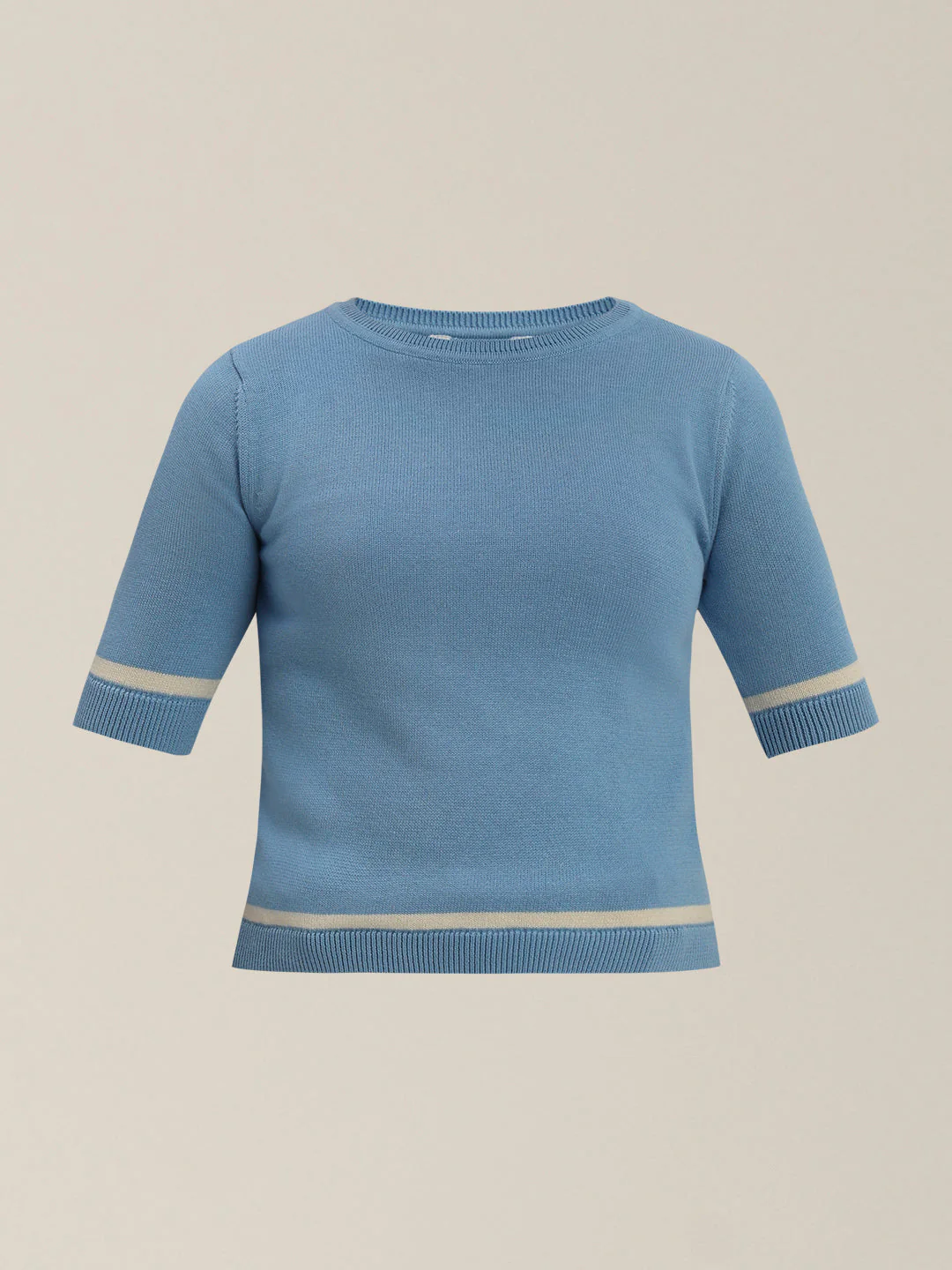 Girls Blue Short Sleeves Knit Top - Image 7