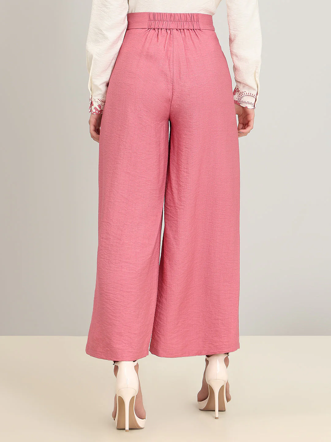 Light Pink Printed Pants - Image 4