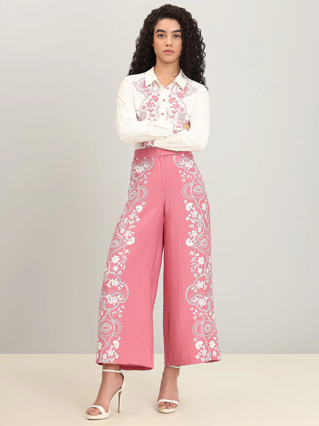 Light Pink Printed Pants - Image 5