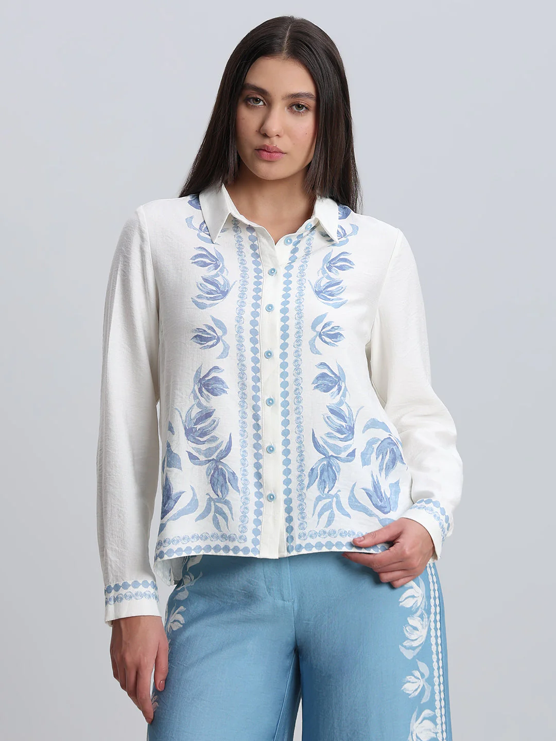 White Printed Shirt - Image 2