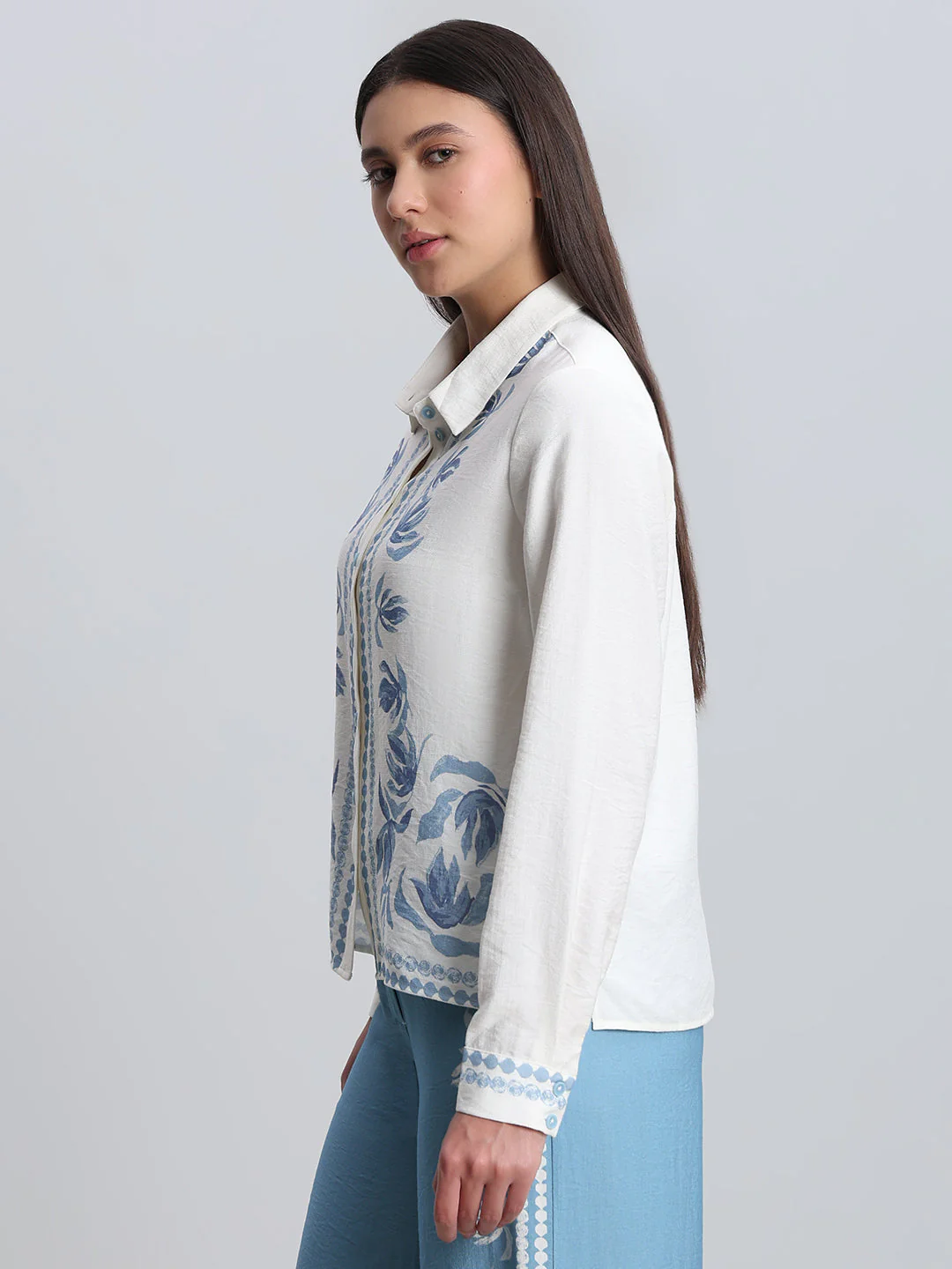 White Printed Shirt - Image 3