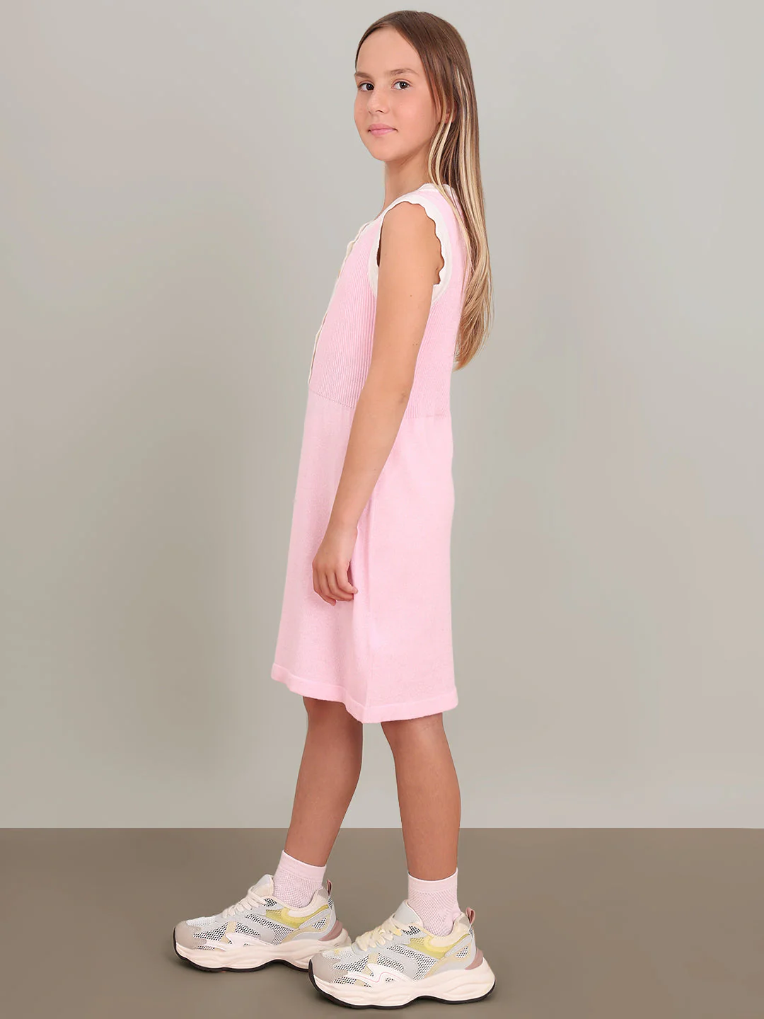 GIRL Blush Pink Shift Dress - Image 3