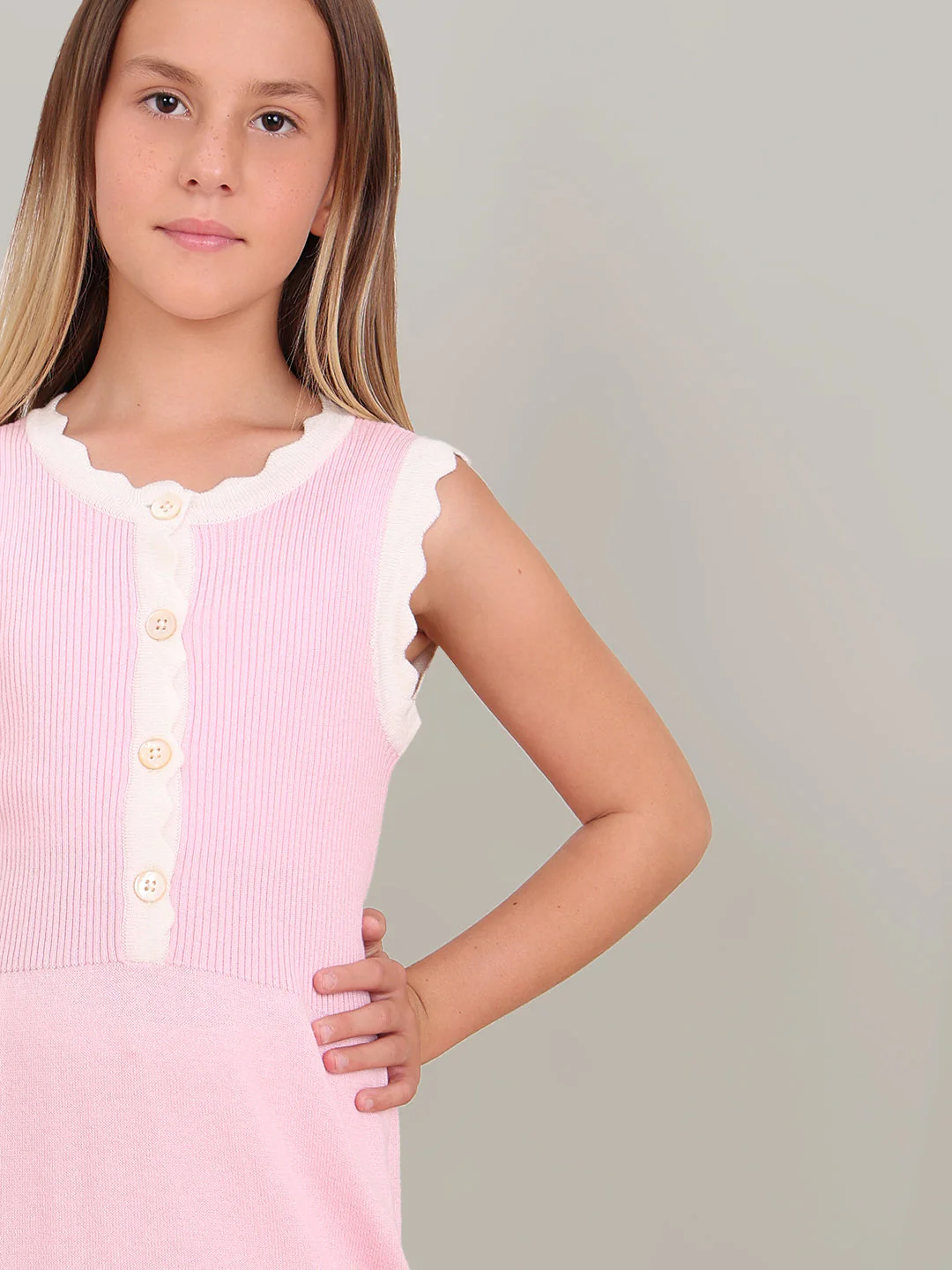 GIRL Blush Pink Shift Dress - Image 5