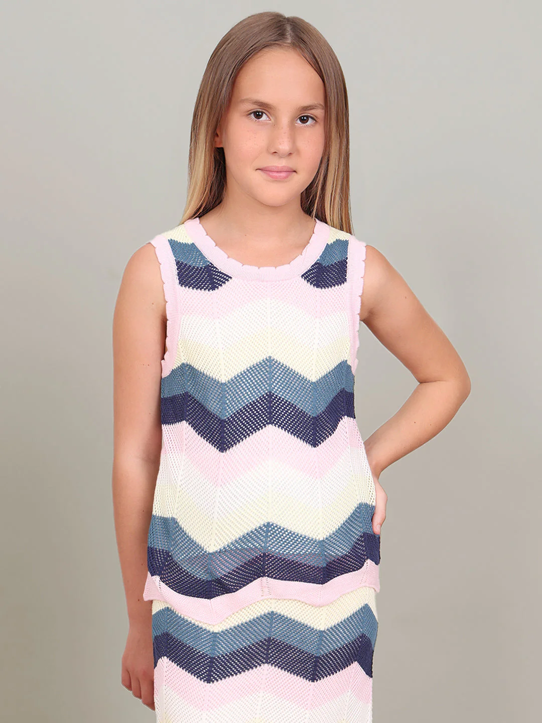 GIRL Chevron Knitted Top - Image 2