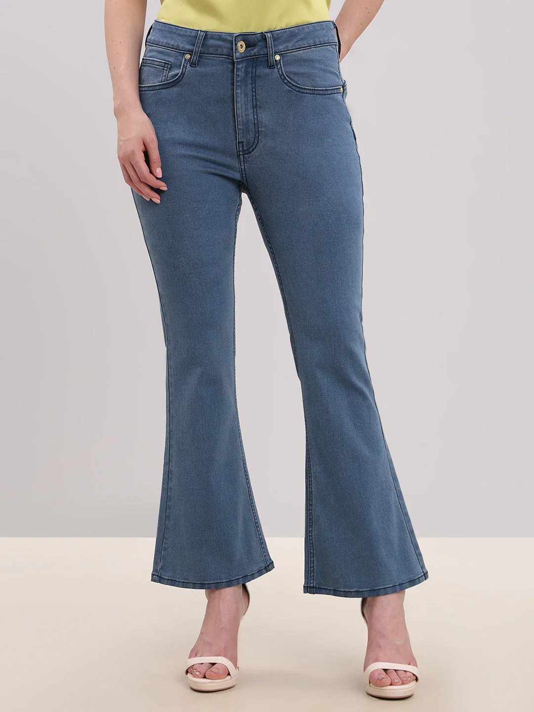 Blue High Rise Eric Bootcut Jeans - Image 2