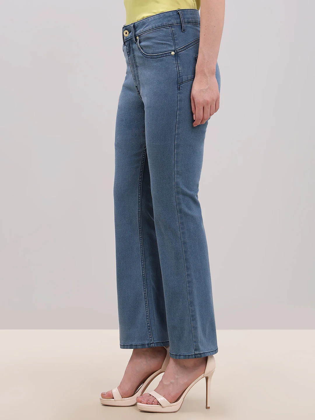 Blue High Rise Eric Bootcut Jeans - Image 3