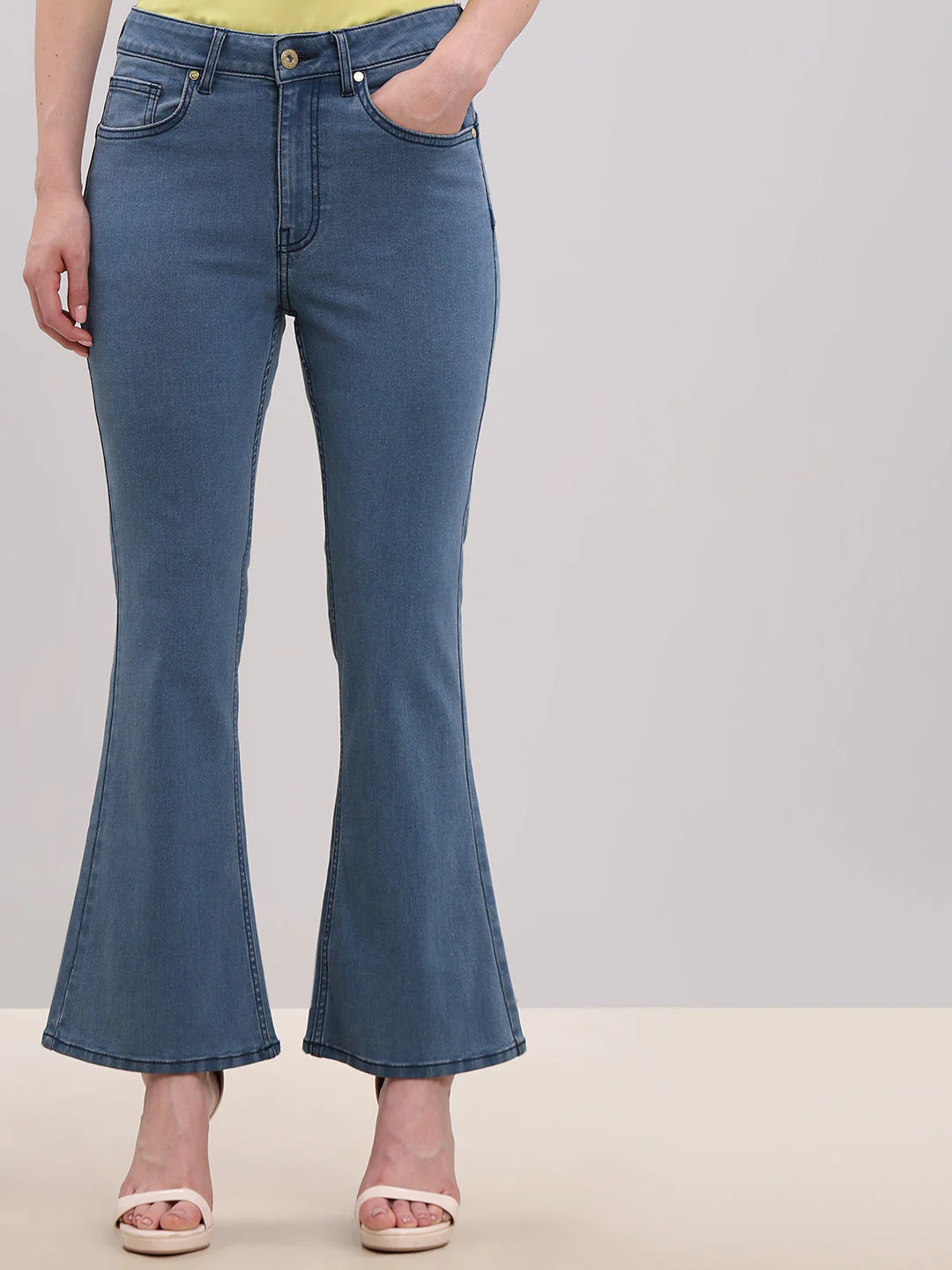 Blue High Rise Eric Bootcut Jeans - Image 6