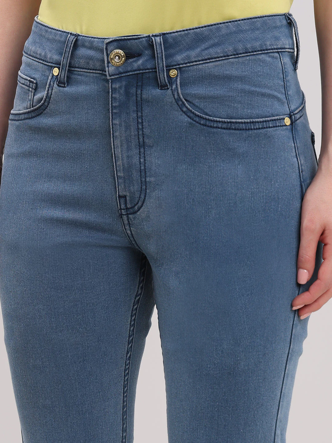 Blue High Rise Eric Bootcut Jeans - Image 8