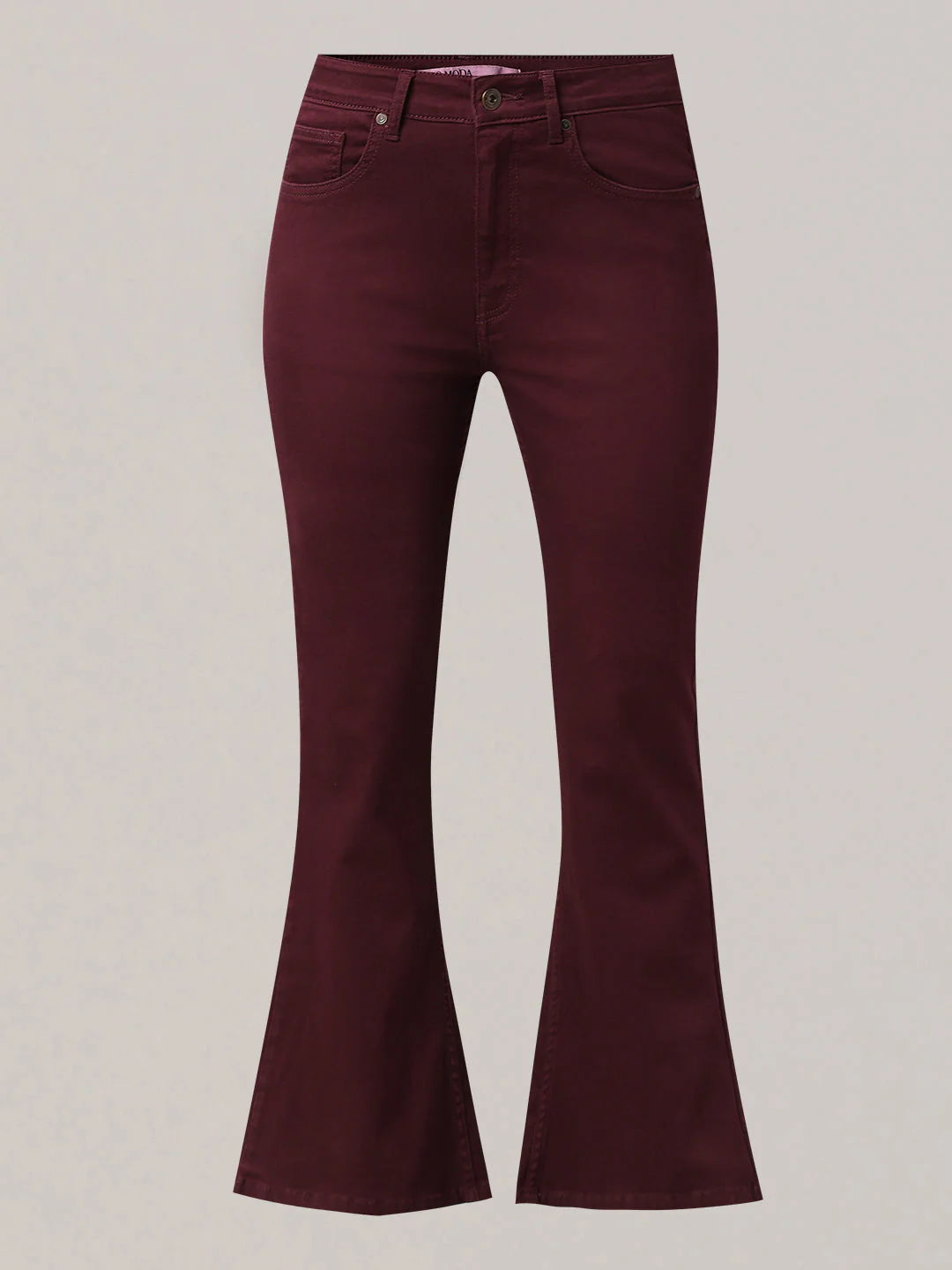 Maroon High Rise Eric Bootcut Jeans - Image 7