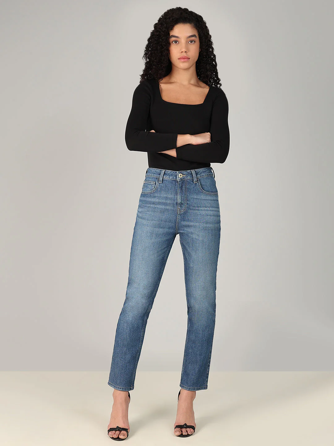 Classic Blue Straight Fit Jeans - Image 5