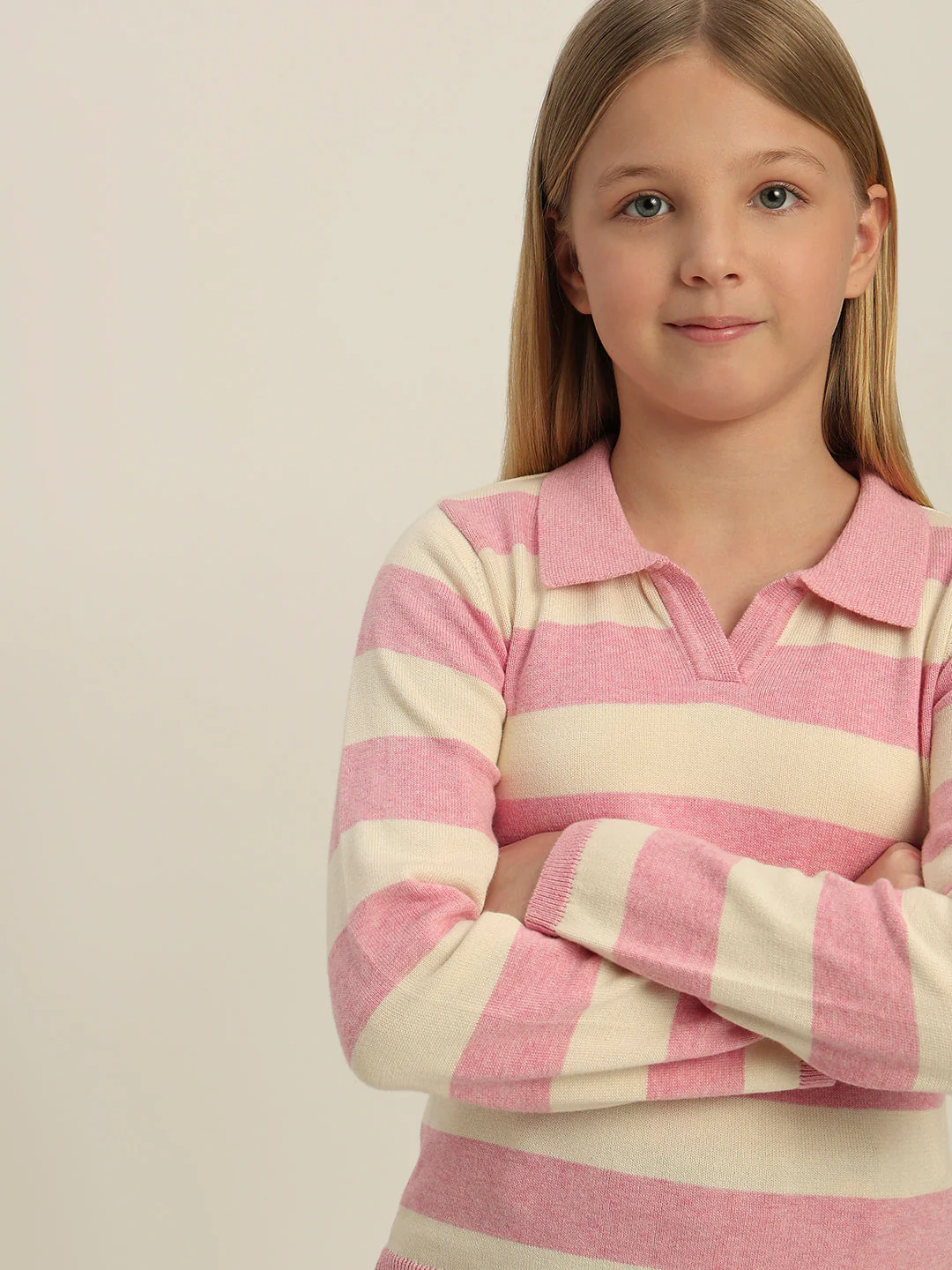 Girls Colourblocked Polo Sweater - Image 6