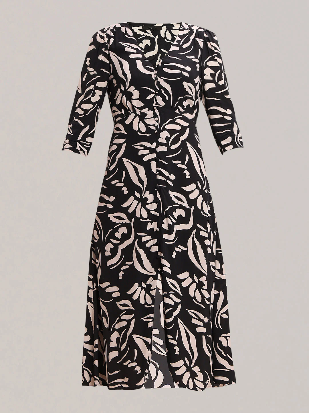 Black Printed Viscose Dress - Image 7