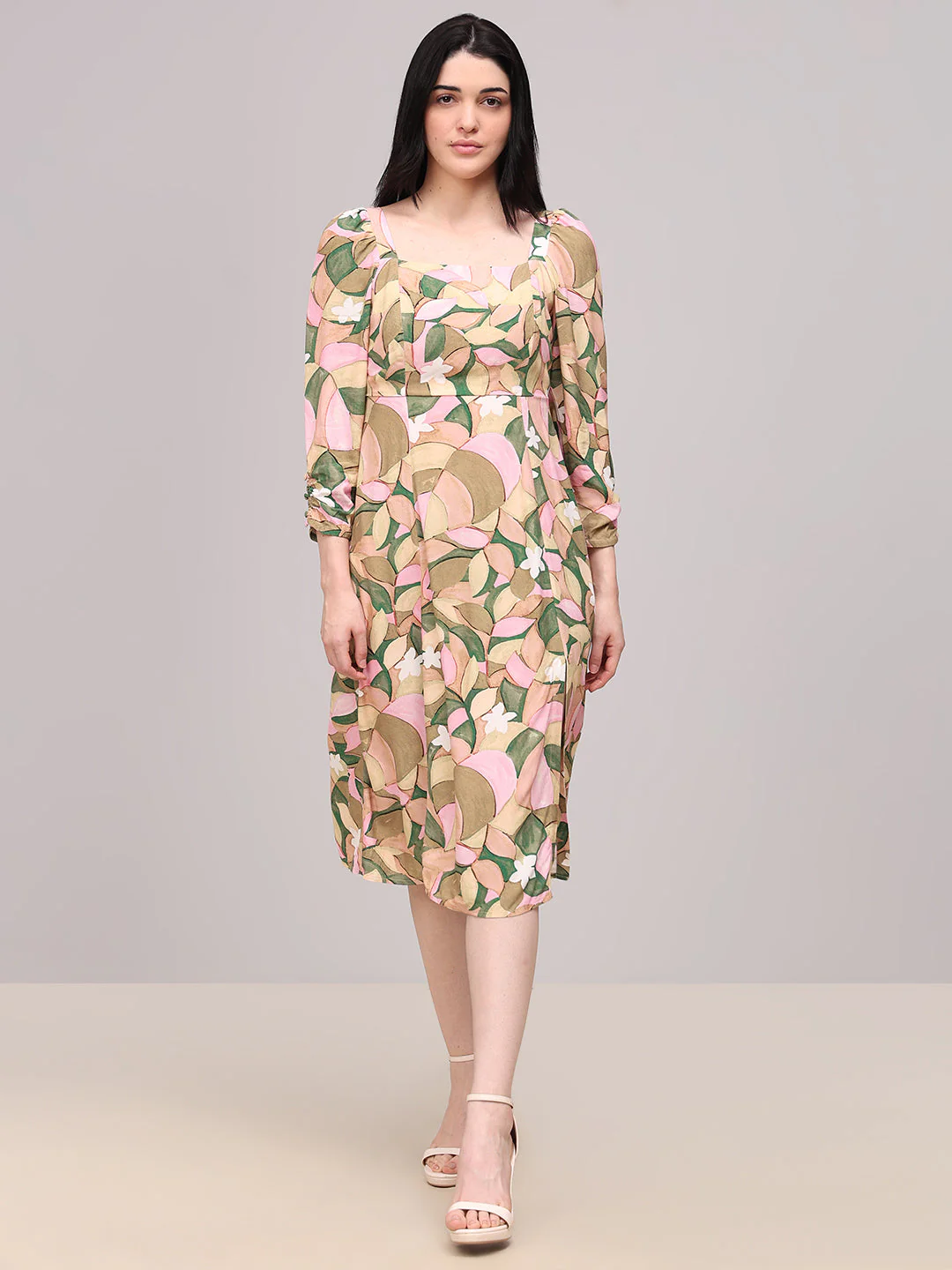 Printed Viscose Midi Dress - Image 2