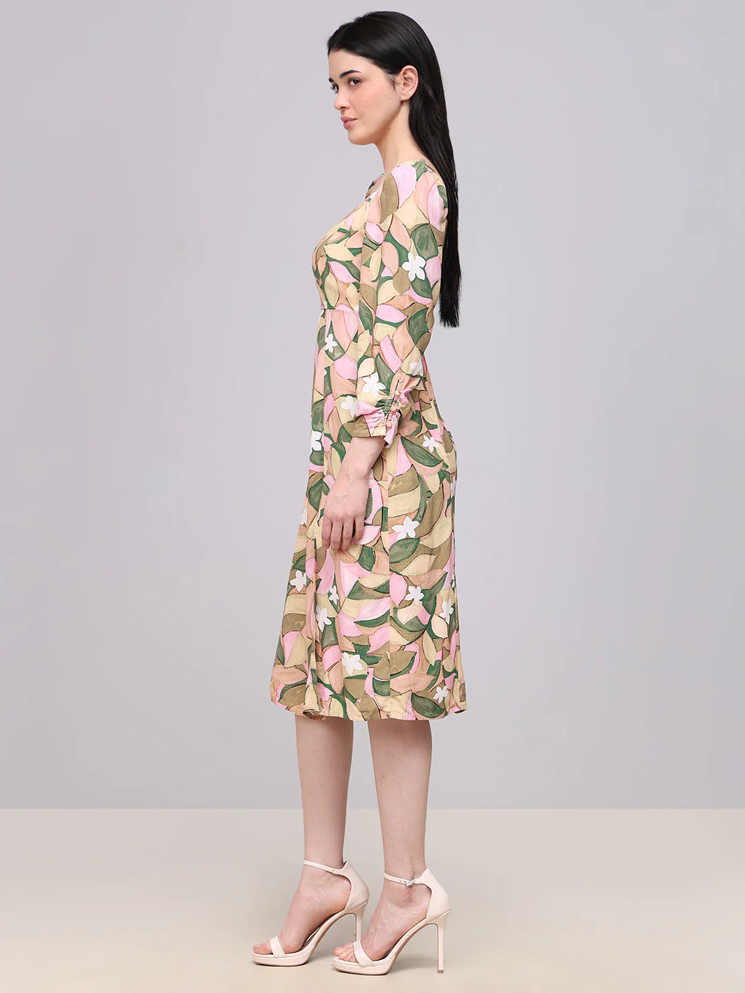 Printed Viscose Midi Dress - Image 3