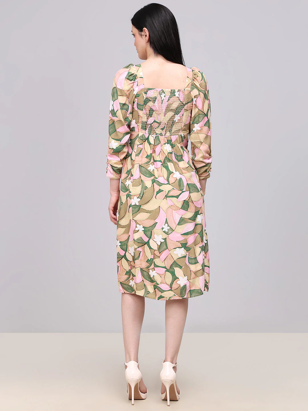 Printed Viscose Midi Dress - Image 4