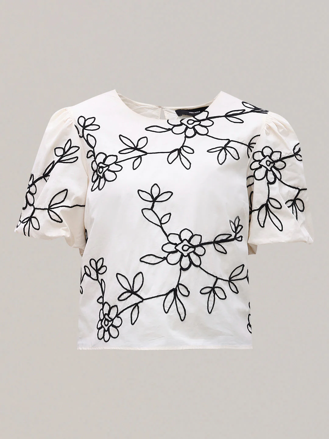 White Printed Cotton Top - Image 7