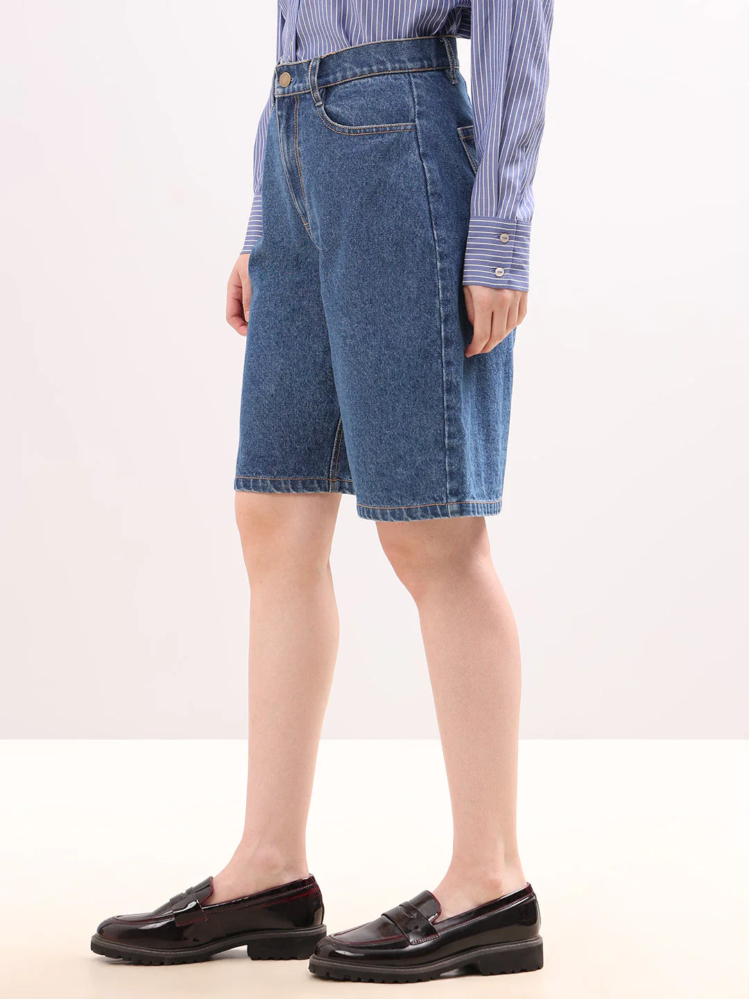 Blue Denim Shorts - Image 3