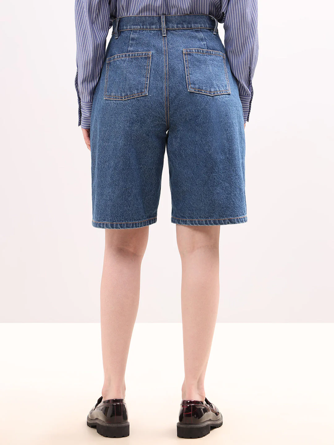Blue Denim Shorts - Image 4