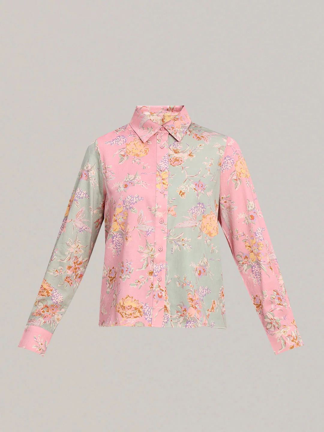 Floral Colourblocked Shirt - Image 7