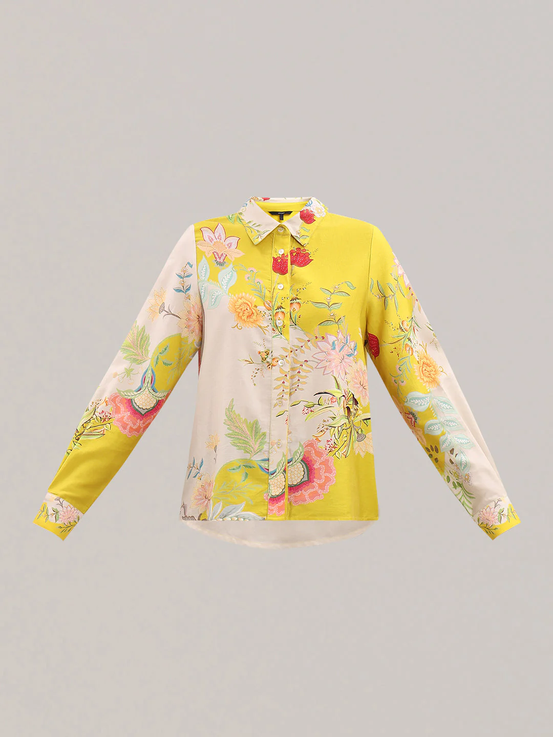 Yellow Floral Cotton Shirt - Image 7