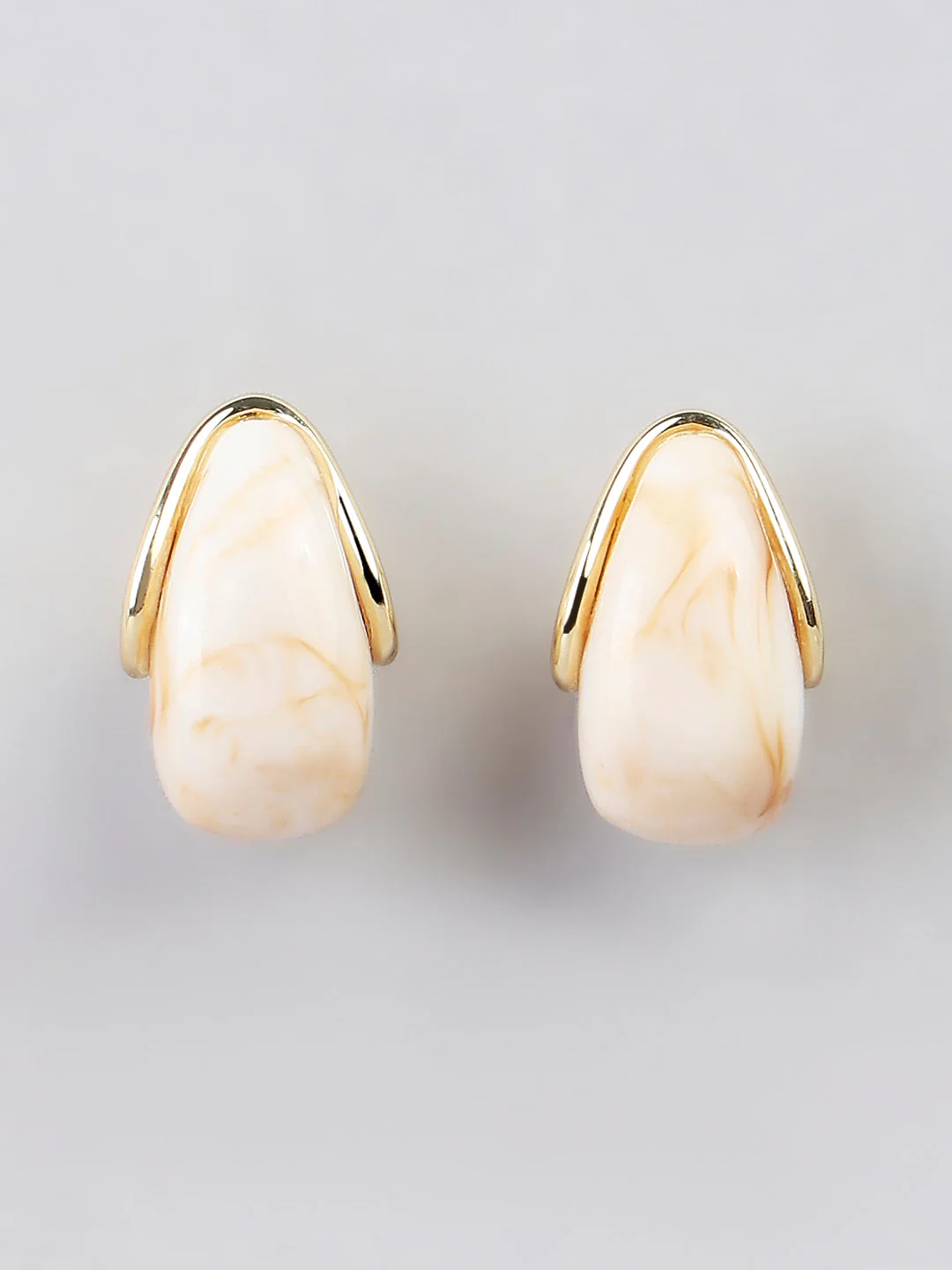 Golden Marble Stoned Studs - Image 2
