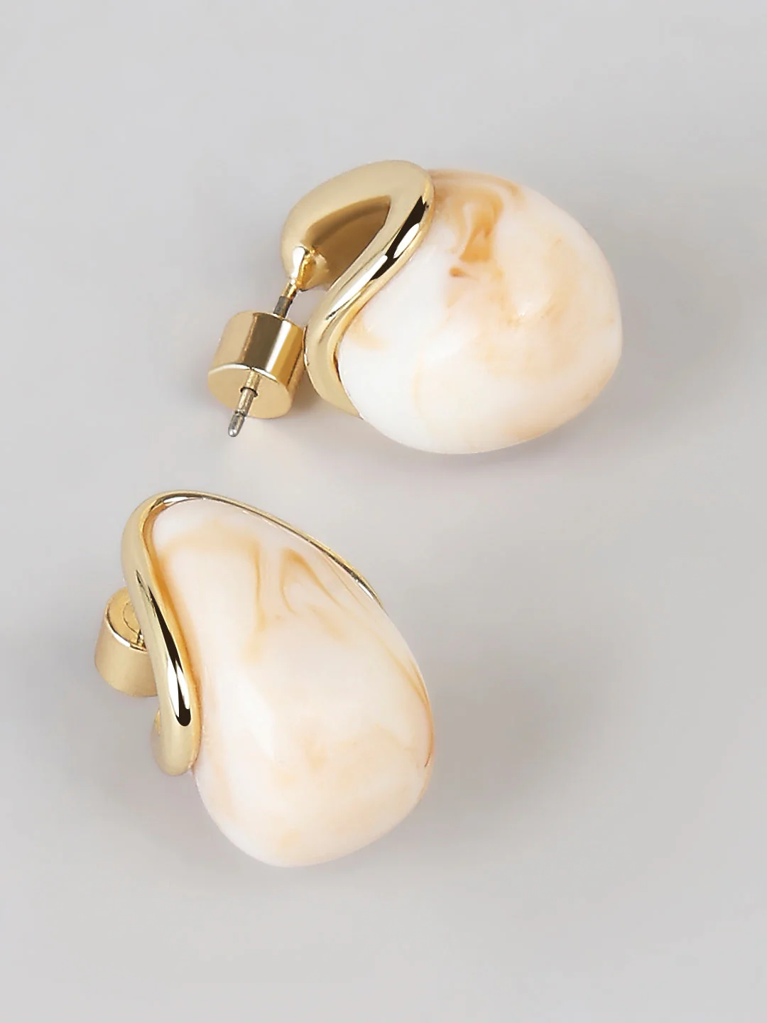 Golden Marble Stoned Studs - Image 3