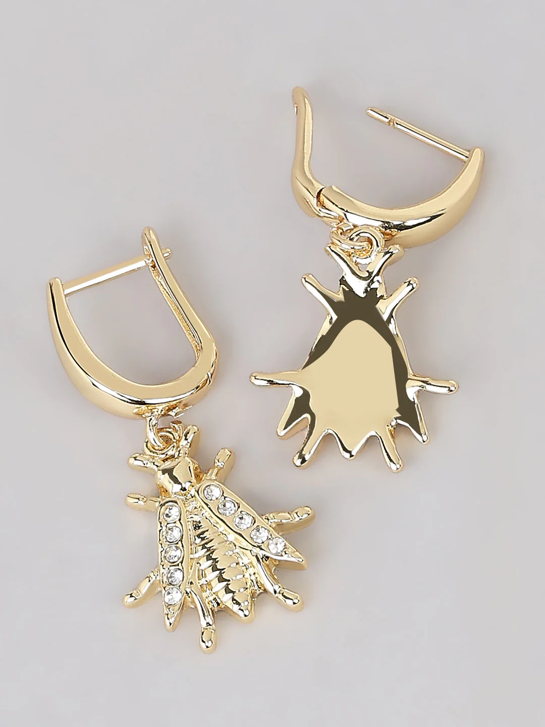 Golden Bug Drop Earrings - Image 3