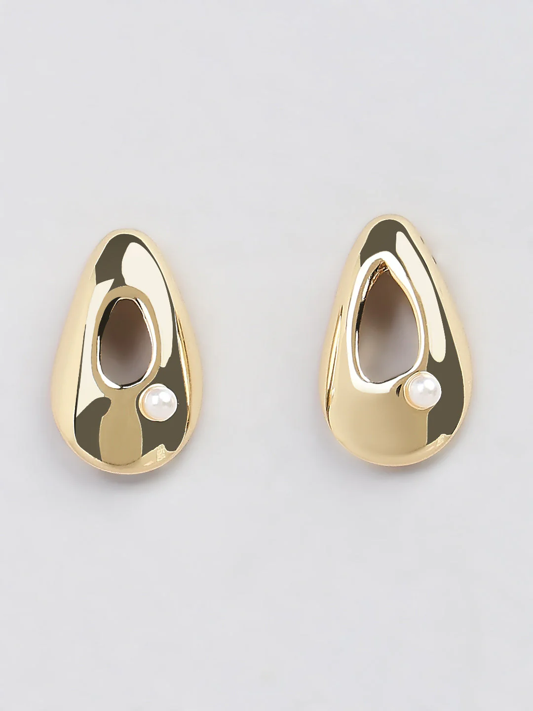 Gold-Tone Pearl Accent Studs - Image 2
