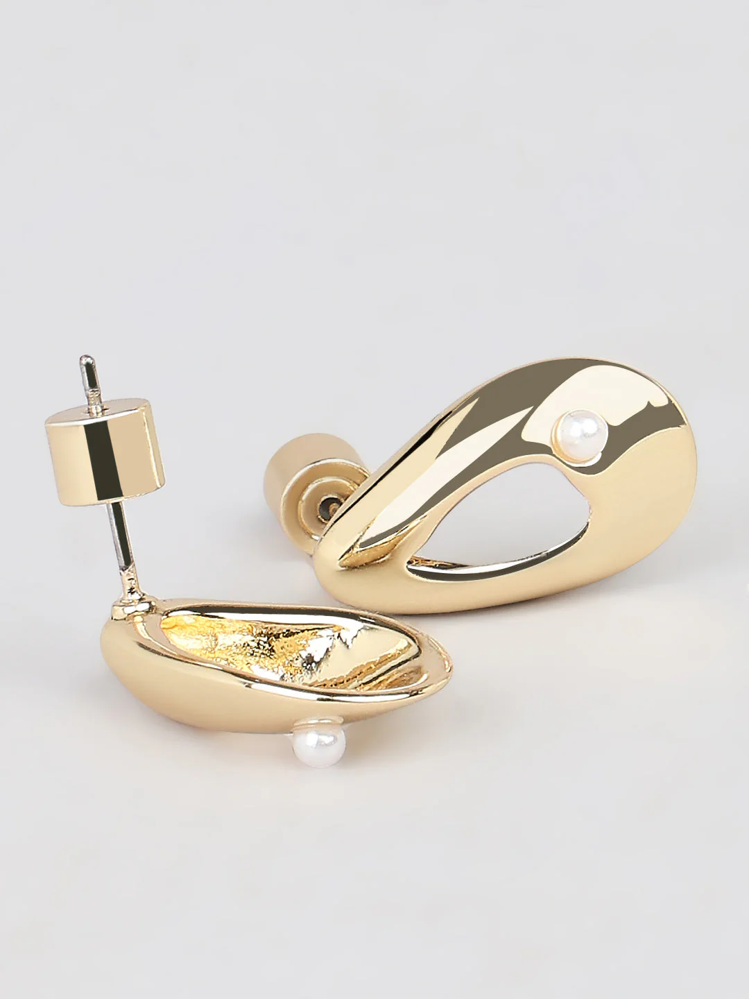 Gold-Tone Pearl Accent Studs - Image 3