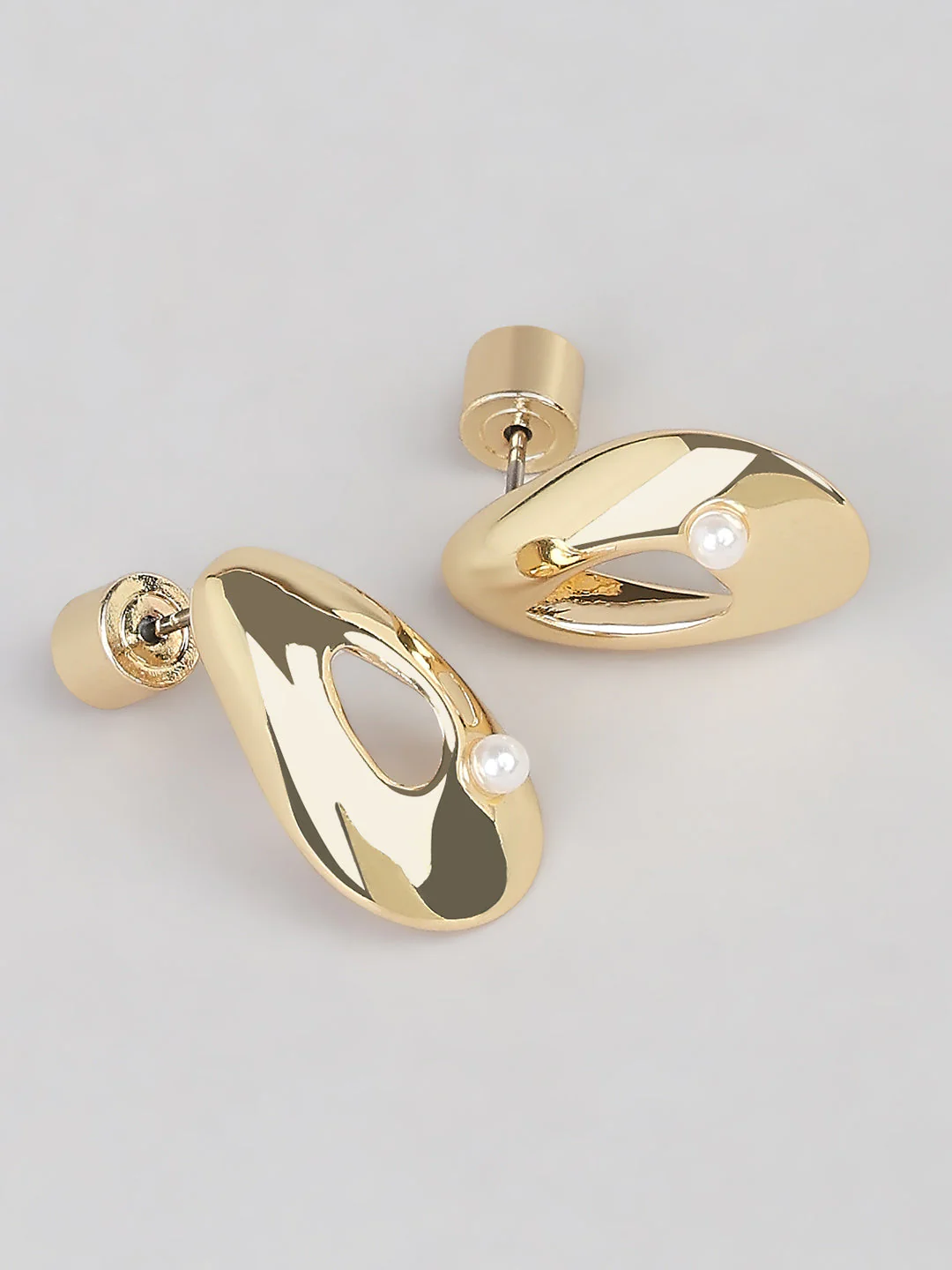 Gold-Tone Pearl Accent Studs - Image 4