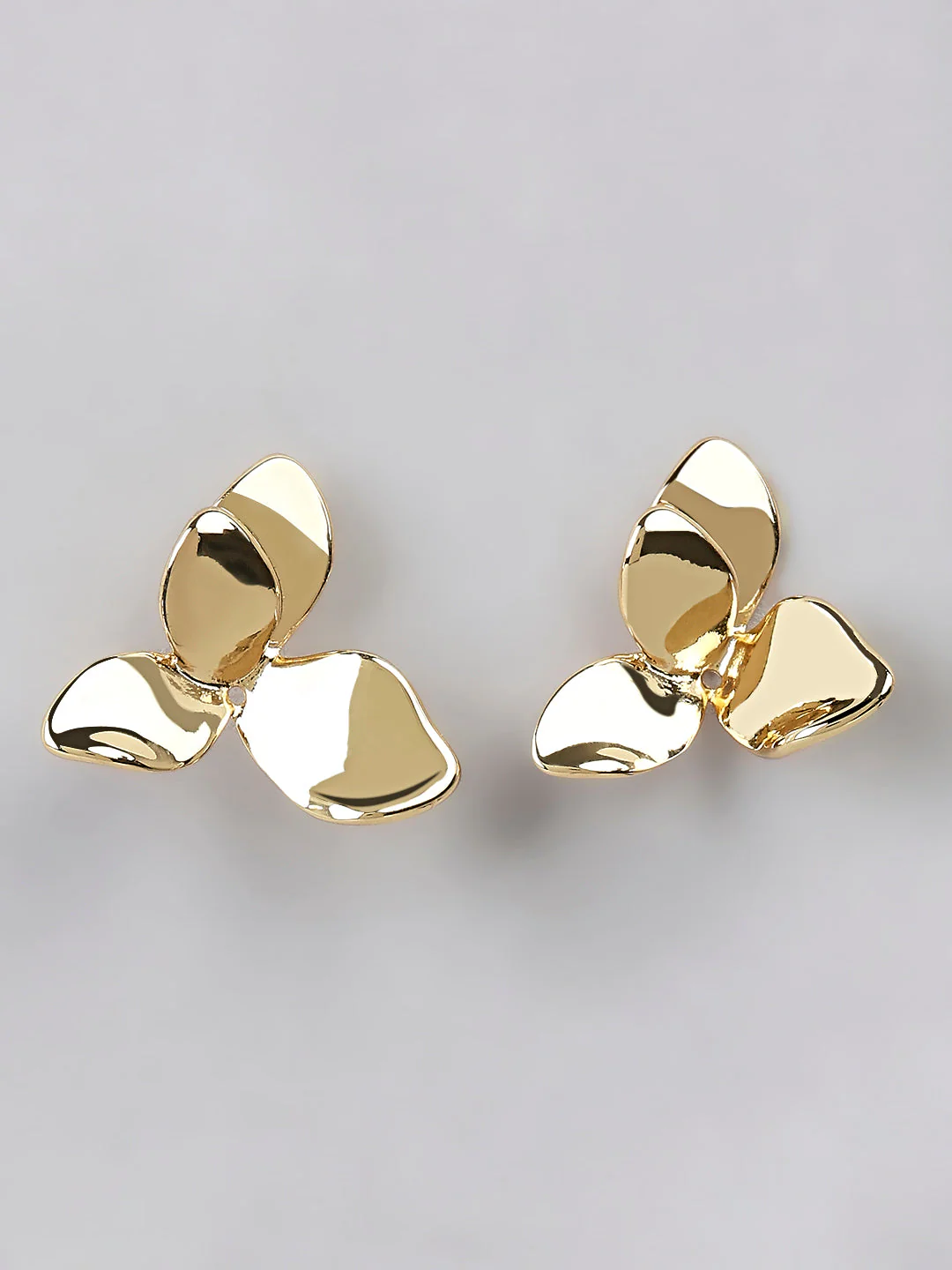 Golden Floral Studs - Image 2