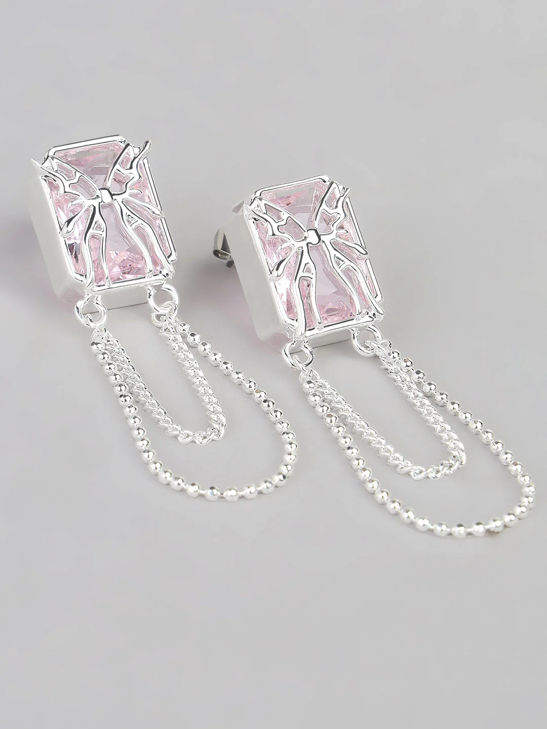 Butterfly Detail Drop Earrings - Image 2