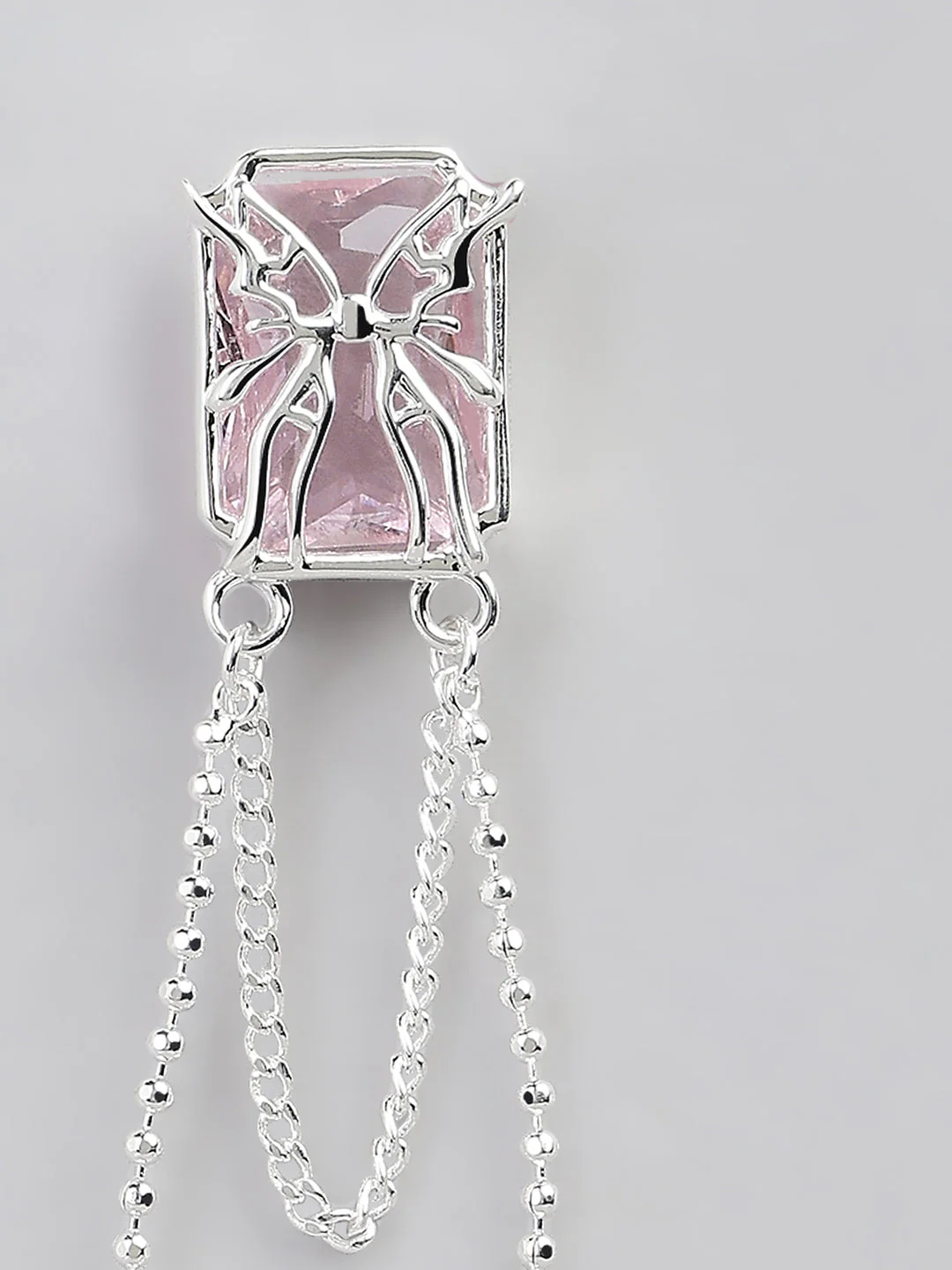 Butterfly Detail Drop Earrings - Image 3