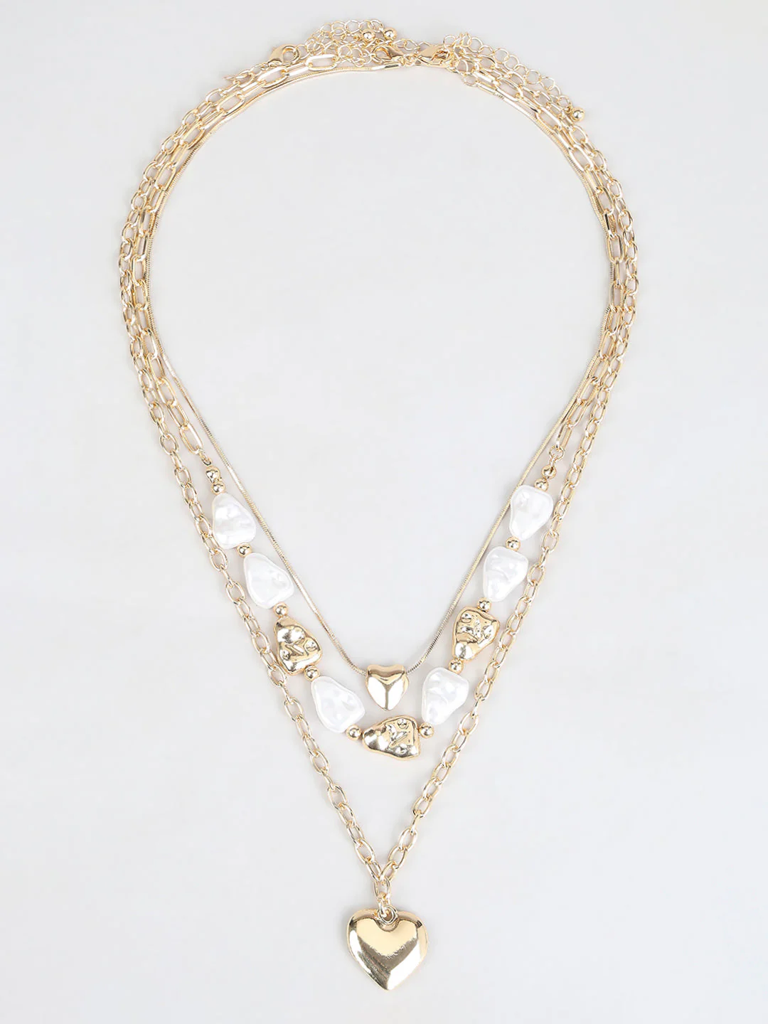 Golden Layered Pendant Necklace - Image 2