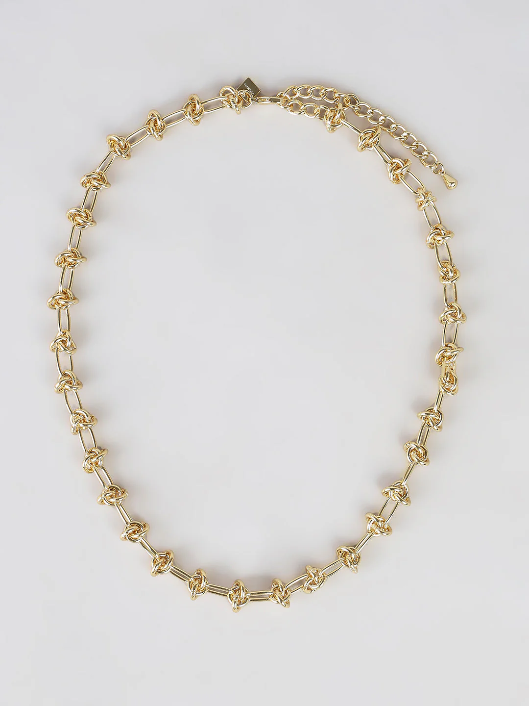 Gold-Tone Knot Chain Necklace - Image 2