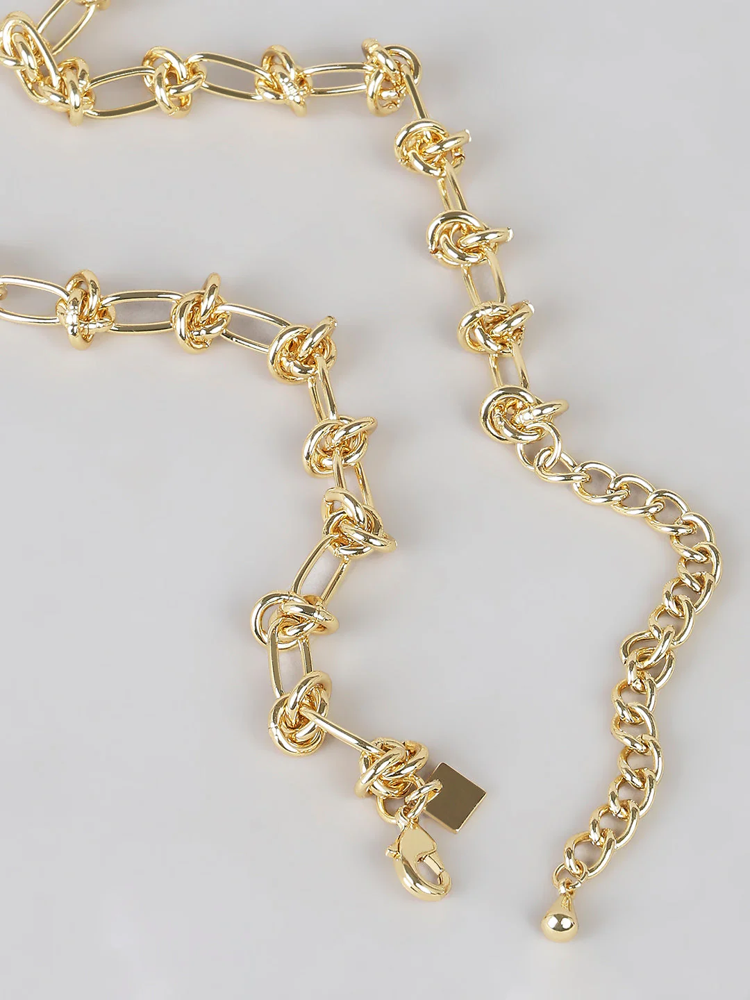 Gold-Tone Knot Chain Necklace - Image 3