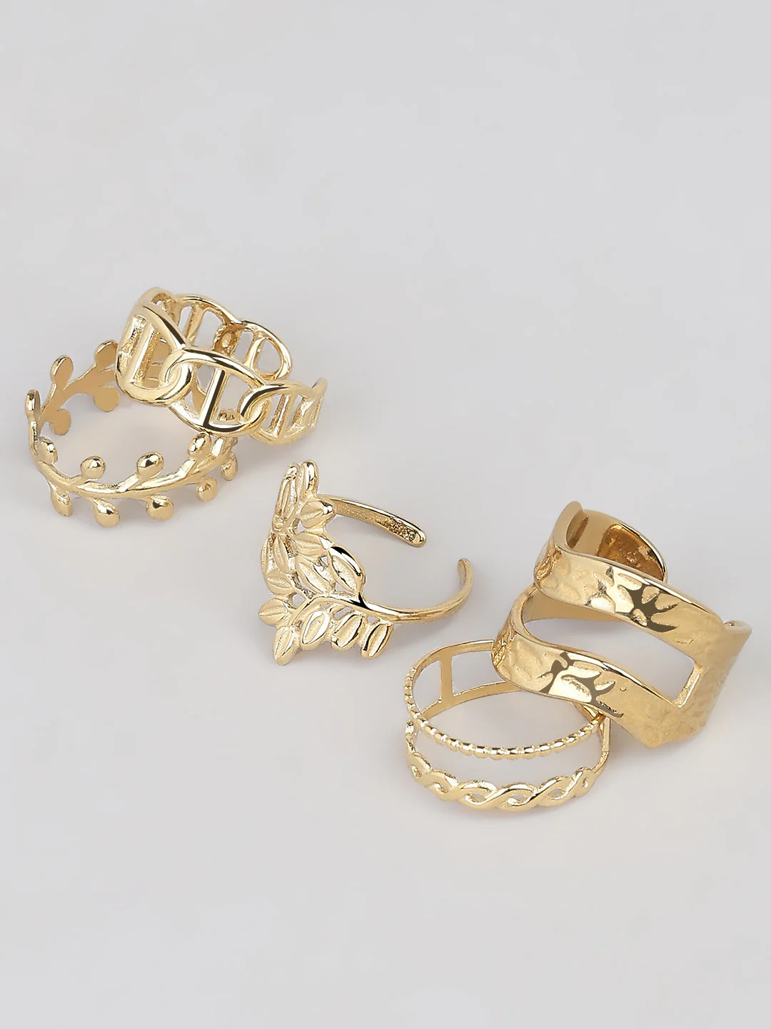 Gold-tone multi-ring set - Image 2