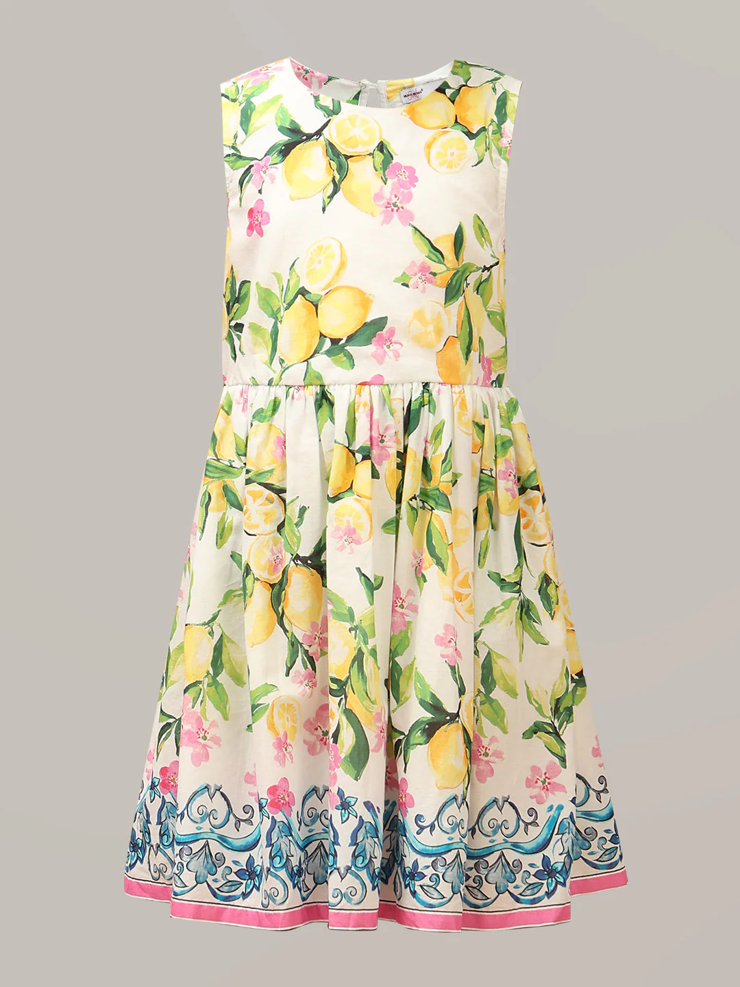 GIRL Lemon Printed Cotton Dress - Image 7