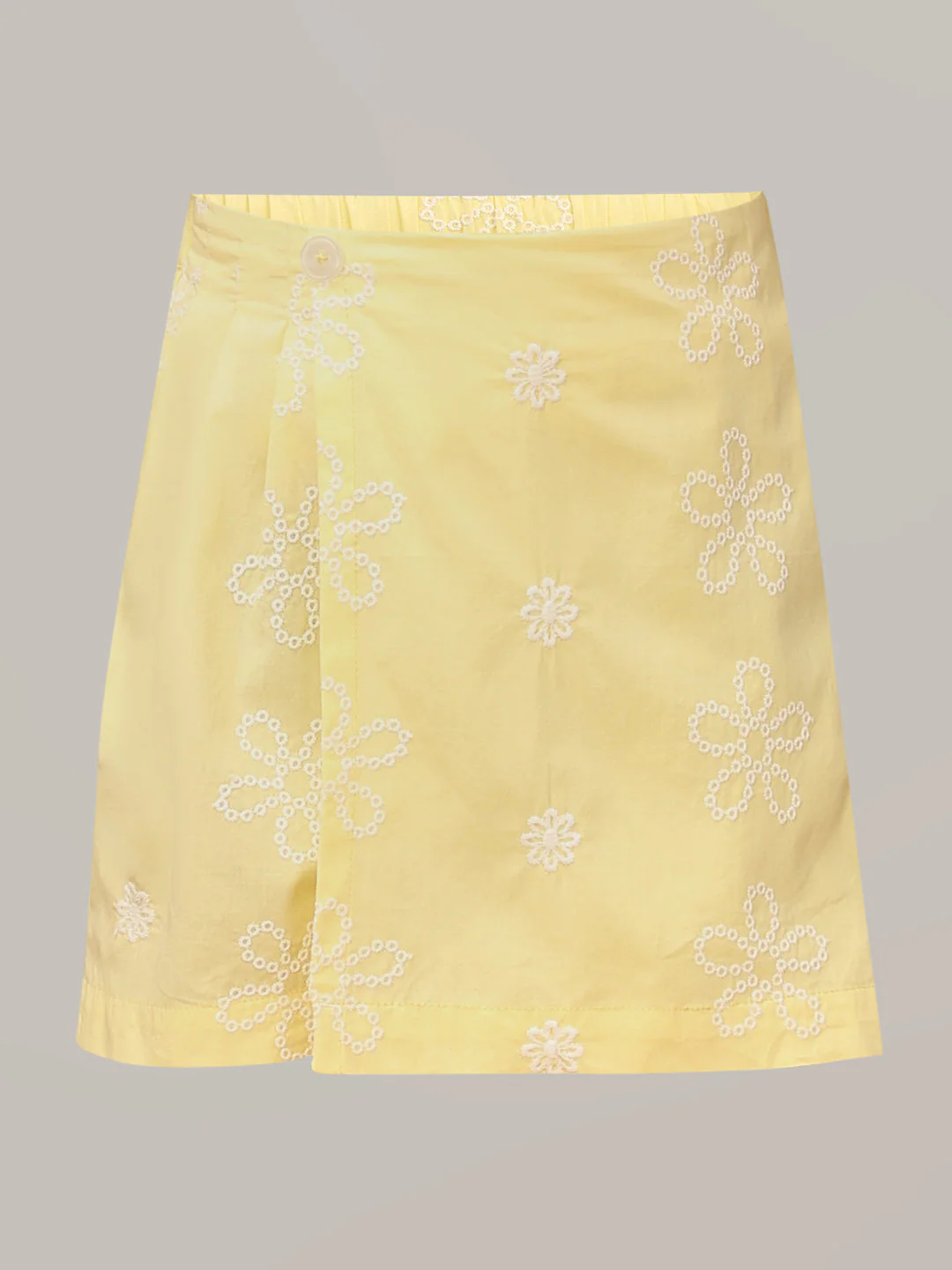 GIRL Yellow Embroidered Skort - Image 7