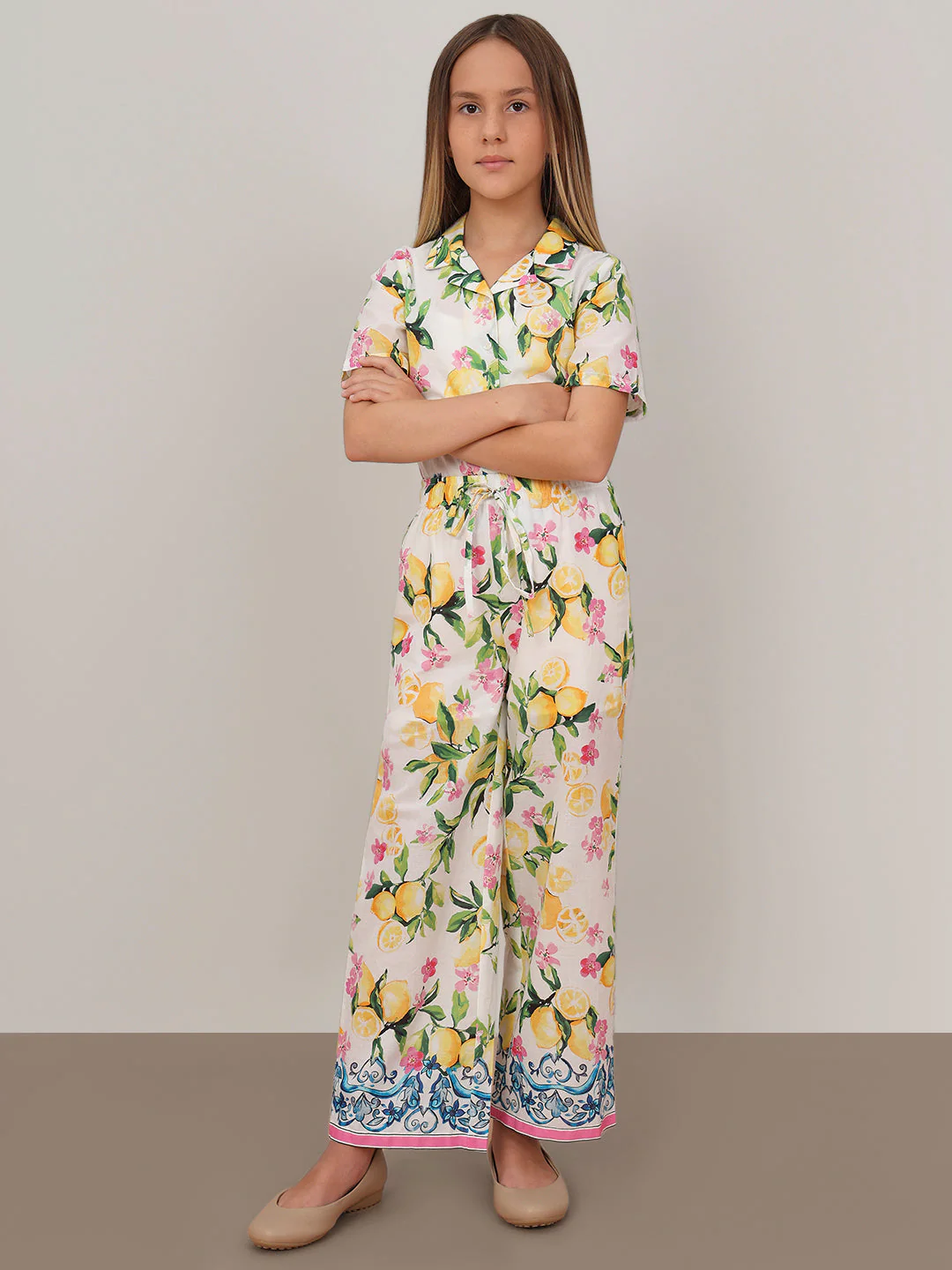 GIRL Lemon Floral Print Pants - Image 5