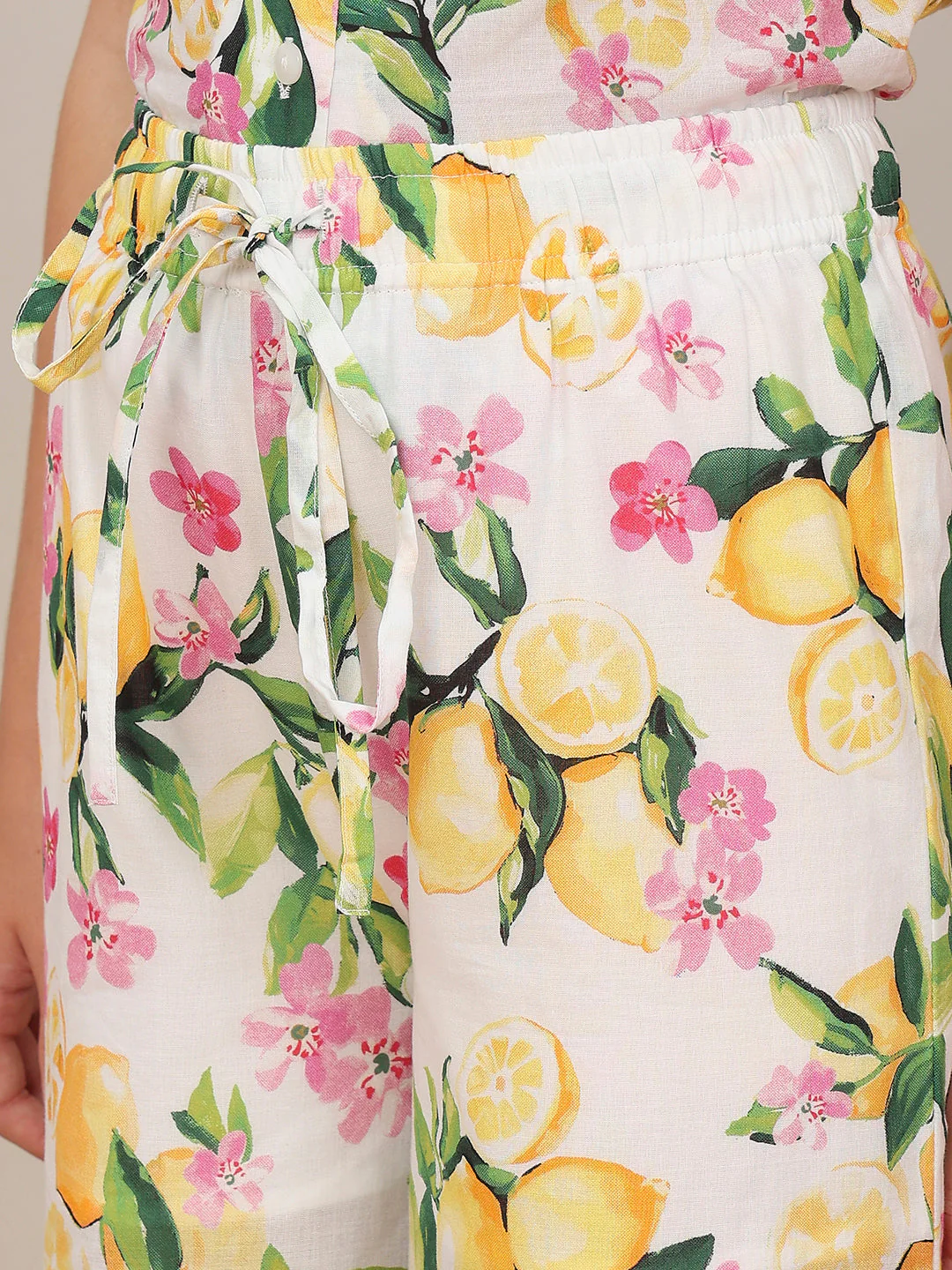 GIRL Lemon Floral Print Pants - Image 8
