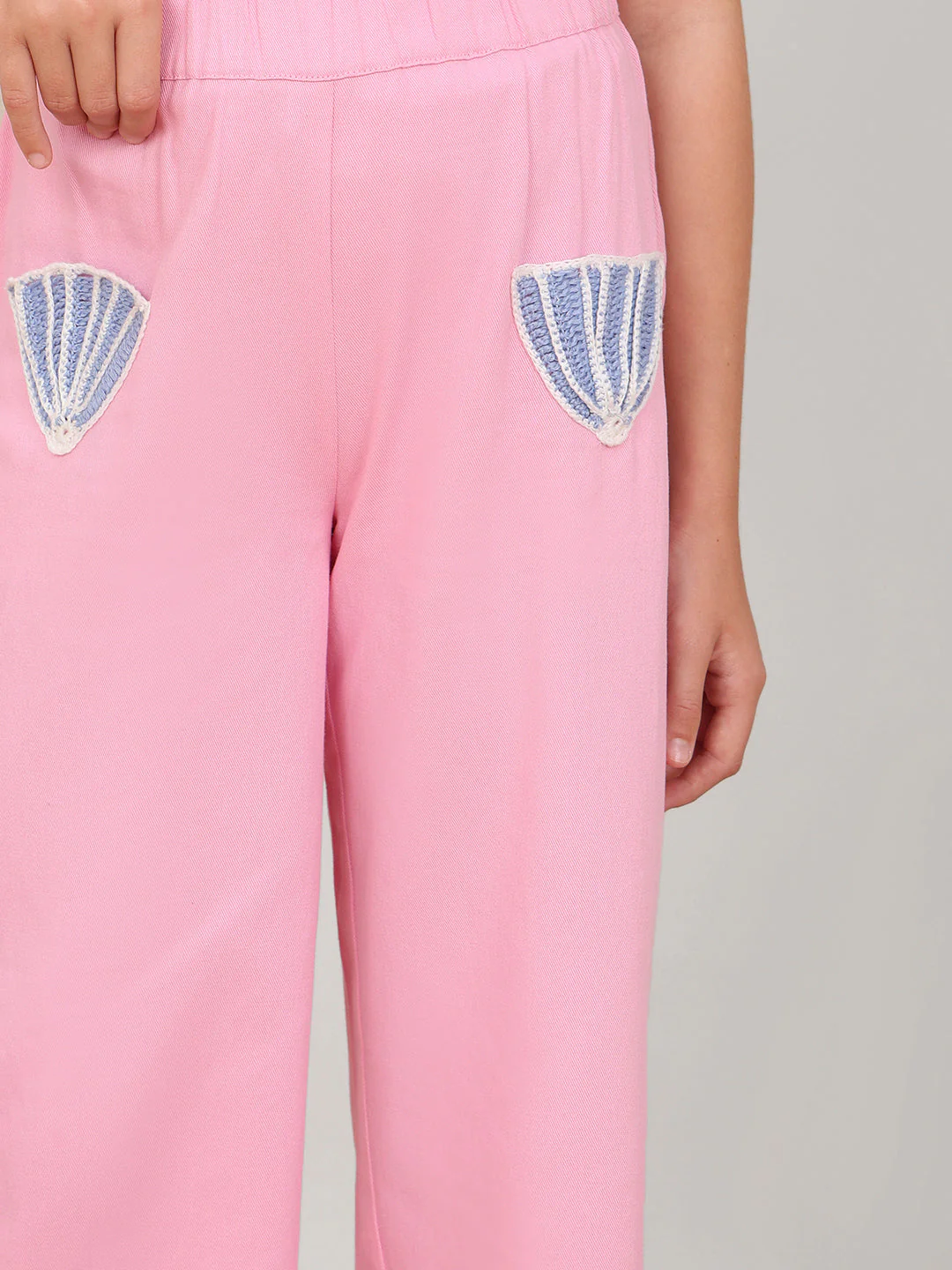 GIRL Pink Patch Detail Pants - Image 6